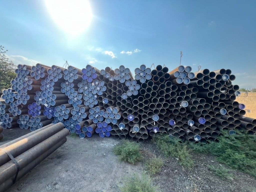 Seamless pipe yard with multiple diameters